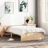 Estructura cama individual sin colchón madera maciza 75x190