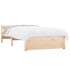 Estructura cama individual sin colchón madera maciza 75x190