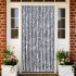 Cortina mosquitera de chenilla plateada 90x220