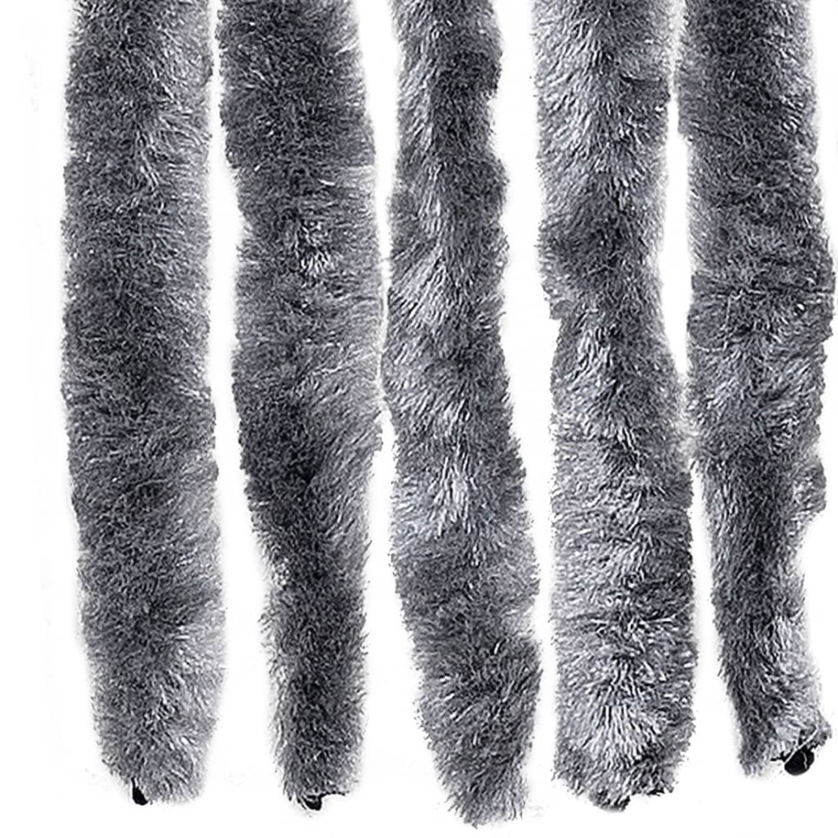 Cortina mosquitera de chenilla plateada 90x220