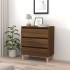 Aparador de madera contrachapada roble marrón 60x35x69