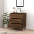 Aparador de madera contrachapada roble marrón 60x35x69