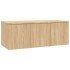 Mueble de TV madera contrachapada color roble 80x34x30