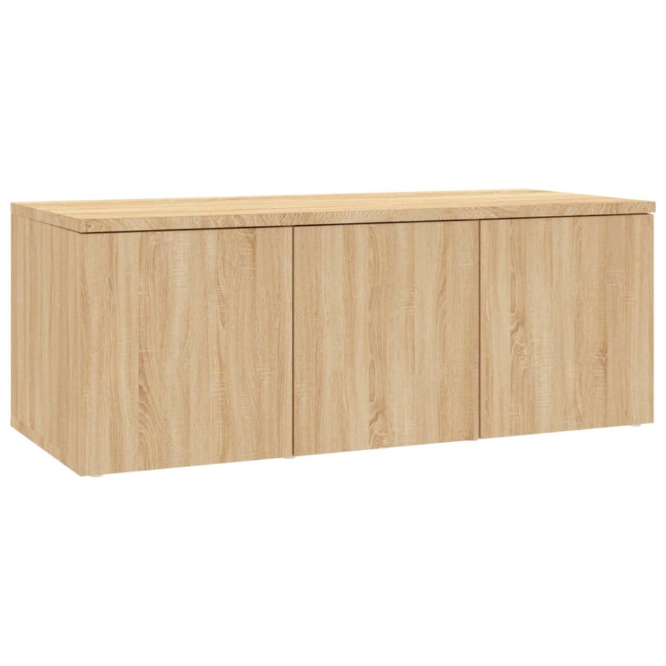 Mueble de TV madera contrachapada color roble 80x34x30