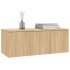 Mueble de TV madera contrachapada color roble 80x34x30