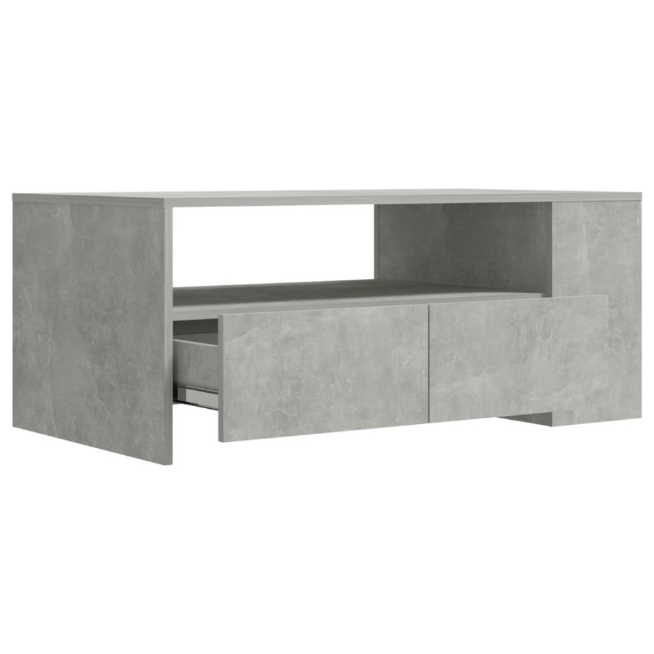Mesa de centro madera de ingeniería gris hormigón 102x55x42
