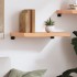 Estante pared madera roble tratada marrón claro 60x40x(2-6)
