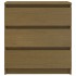 Mesita de noche madera maciza de mango marrón miel 60x36x64