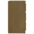 Mesita de noche madera maciza de mango marrón miel 60x36x64