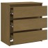 Mesita de noche madera maciza de mango marrón miel 60x36x64