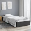 Estructura de cama individual sin colchón madera gris 75x190 cm