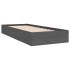 Estructura de cama individual sin colchón madera gris 75x190