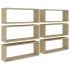 Estante cubo pared 6 uds contrachapado roble Sonoma 60x15x23