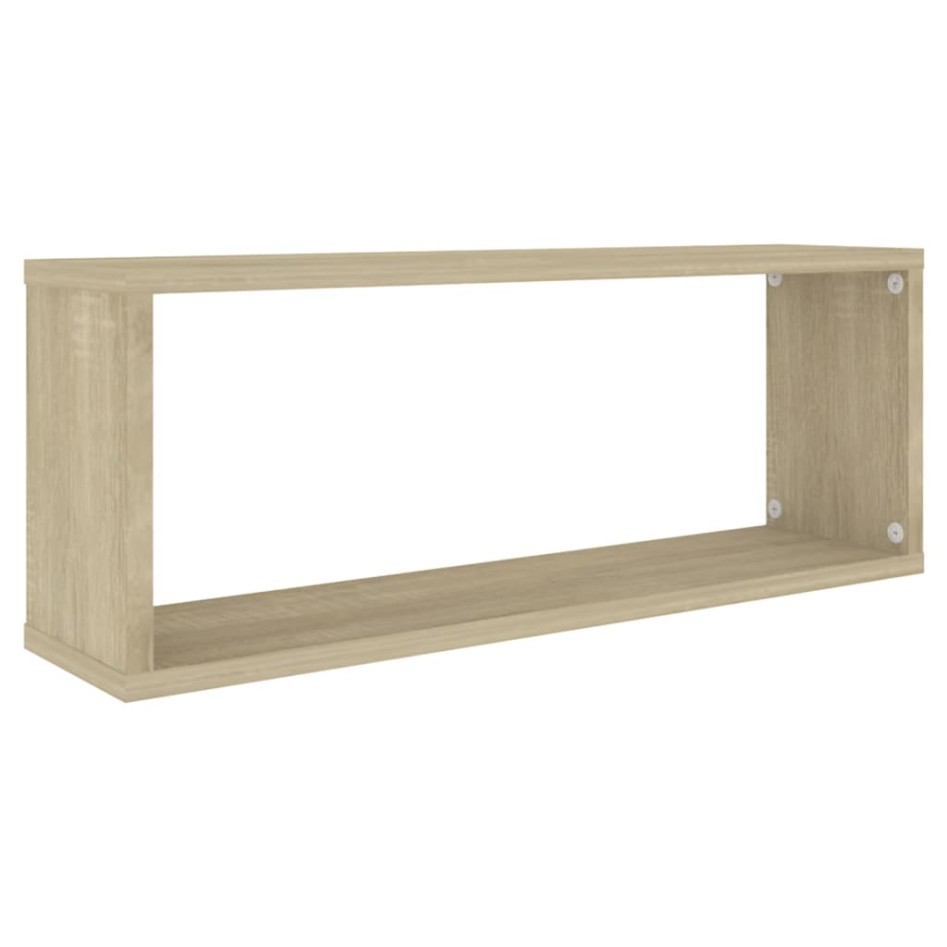 Estante cubo pared 6 uds contrachapado roble Sonoma 60x15x23