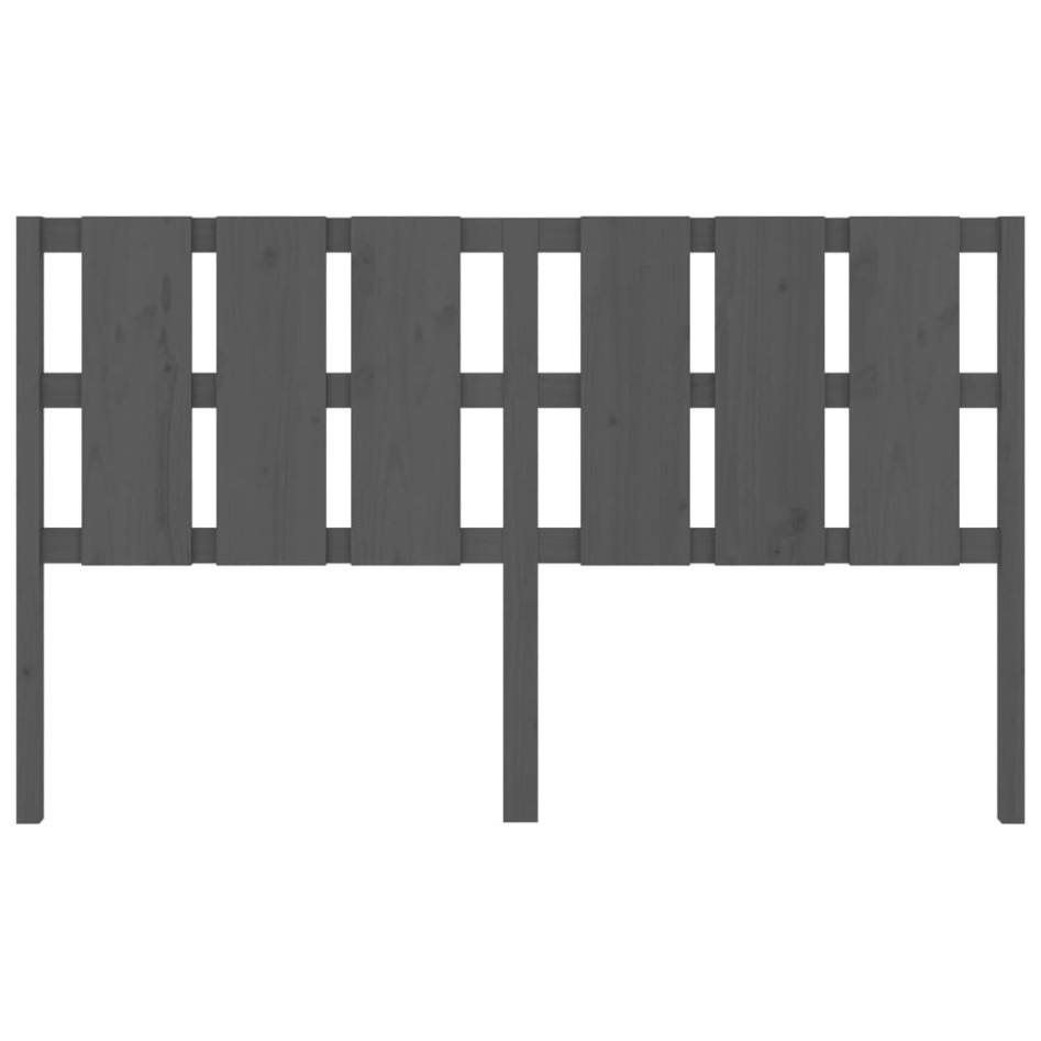 Cabecero de cama madera maciza de pino gris 165,5x4x100