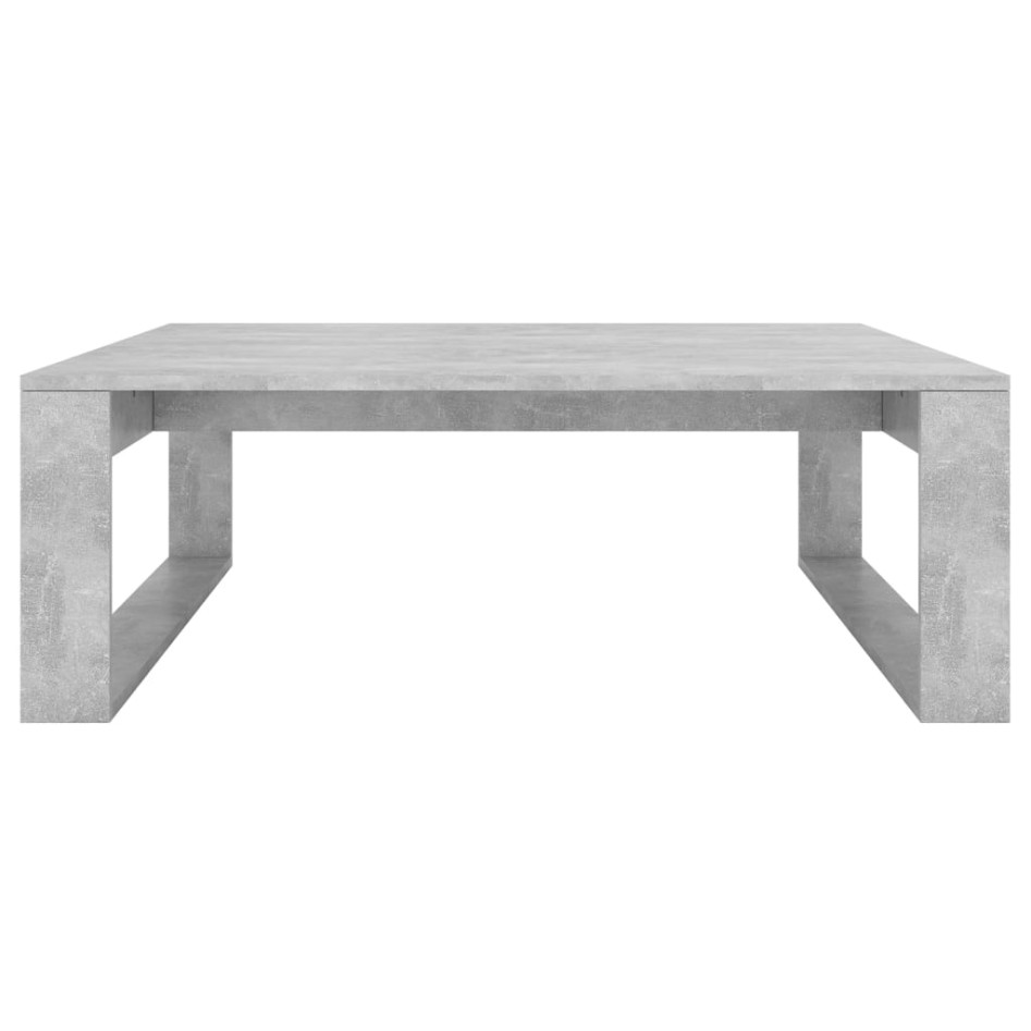 Mesa de centro madera de ingeniería gris hormigón 100x100x35