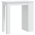 Mesa bar estante almacenaje contrachapada blanco