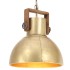 Lámpara colgante industrial redonda 25 W latón 40 cm