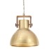 Lámpara colgante industrial redonda 25 W latón 40 cm