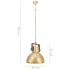 Lámpara colgante industrial redonda 25 W latón 40 cm