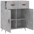 Aparador de madera de ingeniería gris hormigón 69,5x34x90