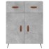 Aparador de madera de ingeniería gris hormigón 69,5x34x90