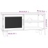 Mueble para TV madera maciza pino y ratán natural 80x30x40