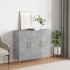 Aparador de madera de ingeniería gris hormigón 90x34x80