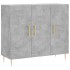Aparador de madera de ingeniería gris hormigón 90x34x80
