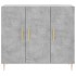 Aparador de madera de ingeniería gris hormigón 90x34x80