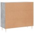 Aparador de madera de ingeniería gris hormigón 90x34x80