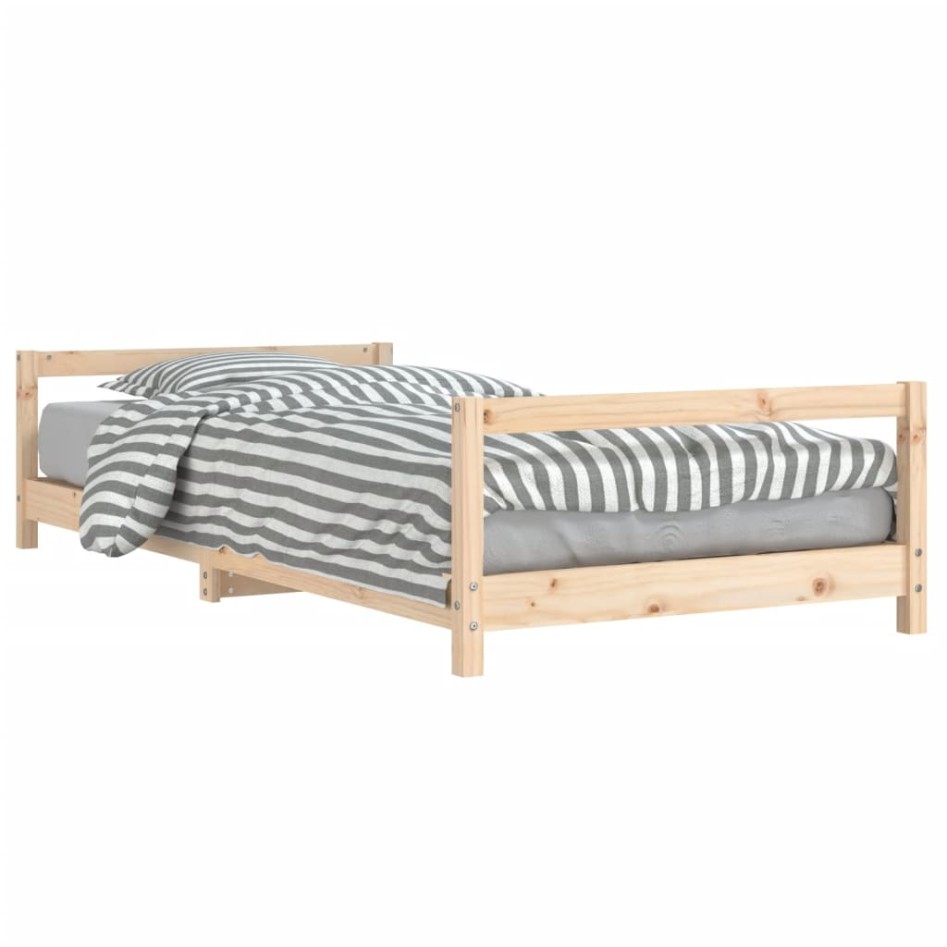 Estructura de cama para niños madera maciza de pino 90x190