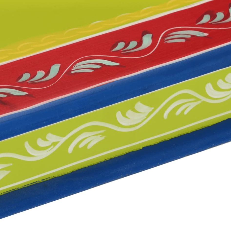 Mesa de centro madera maciza de mango verde pintada a