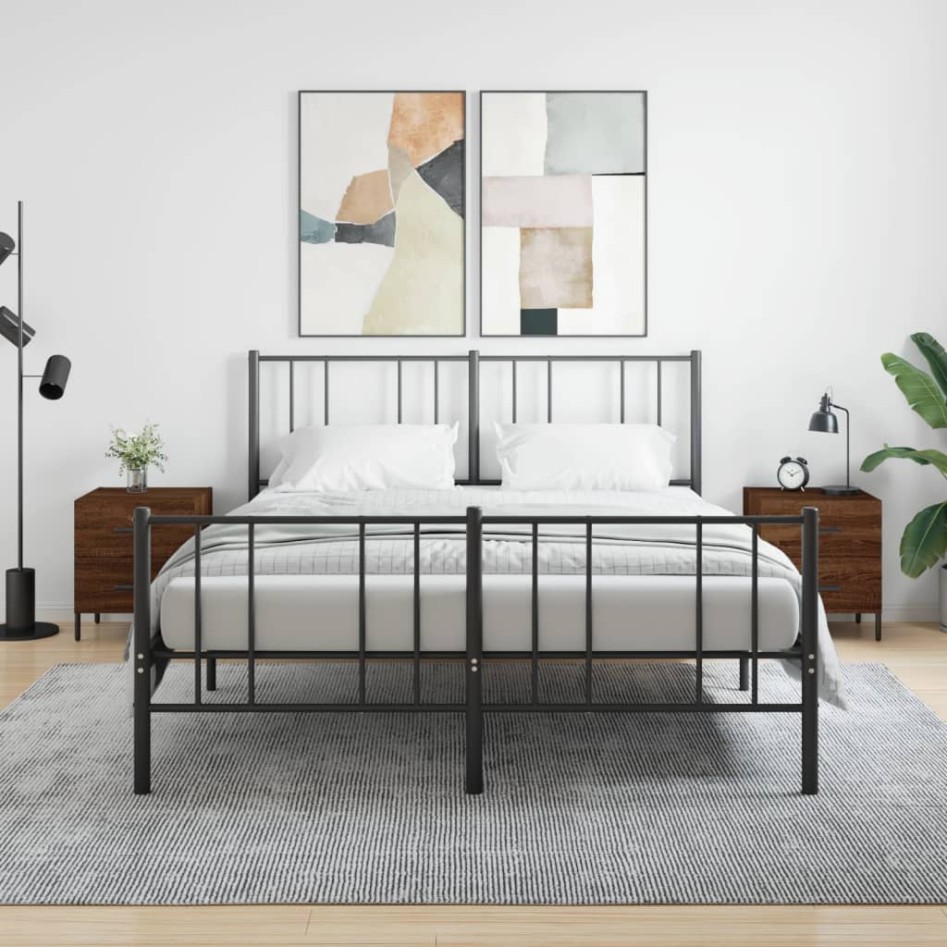 Mesita noche 2 uds madera ingeniería marrón roble 40x35x47,5