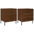 Mesita noche 2 uds madera ingeniería marrón roble 40x35x47,5
