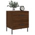 Mesita noche 2 uds madera ingeniería marrón roble 40x35x47,5
