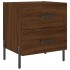 Mesita noche 2 uds madera ingeniería marrón roble 40x35x47,5