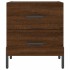 Mesita noche 2 uds madera ingeniería marrón roble 40x35x47,5