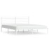 Estructura cama sin colchón con cabecero metal blanco