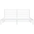 Estructura cama sin colchón con cabecero metal blanco