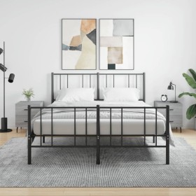 Mesitas noche 2 uds madera ingeniería gris Sonoma 40x35x47,5