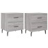Mesitas noche 2 uds madera ingeniería gris Sonoma 40x35x47,5