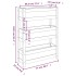 Jardinera de madera maciza de pino 77x25x104,5