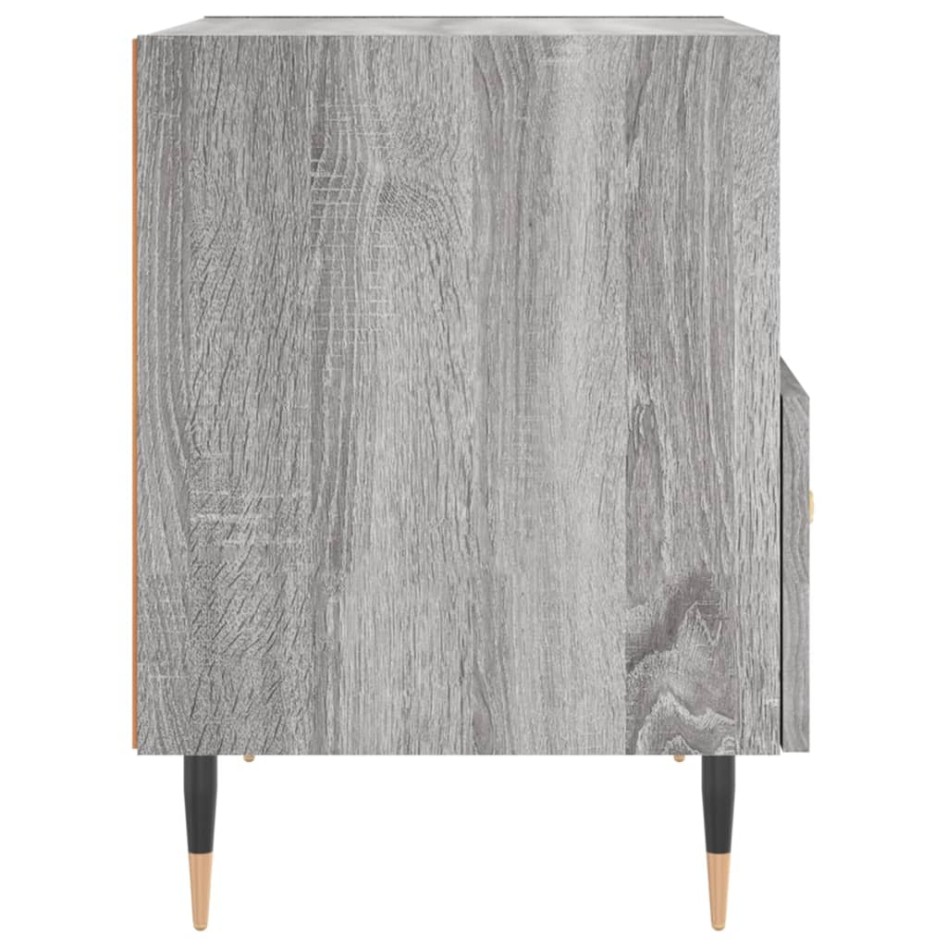 Mesitas noche 2 uds madera ingeniería gris Sonoma 40x35x47,5
