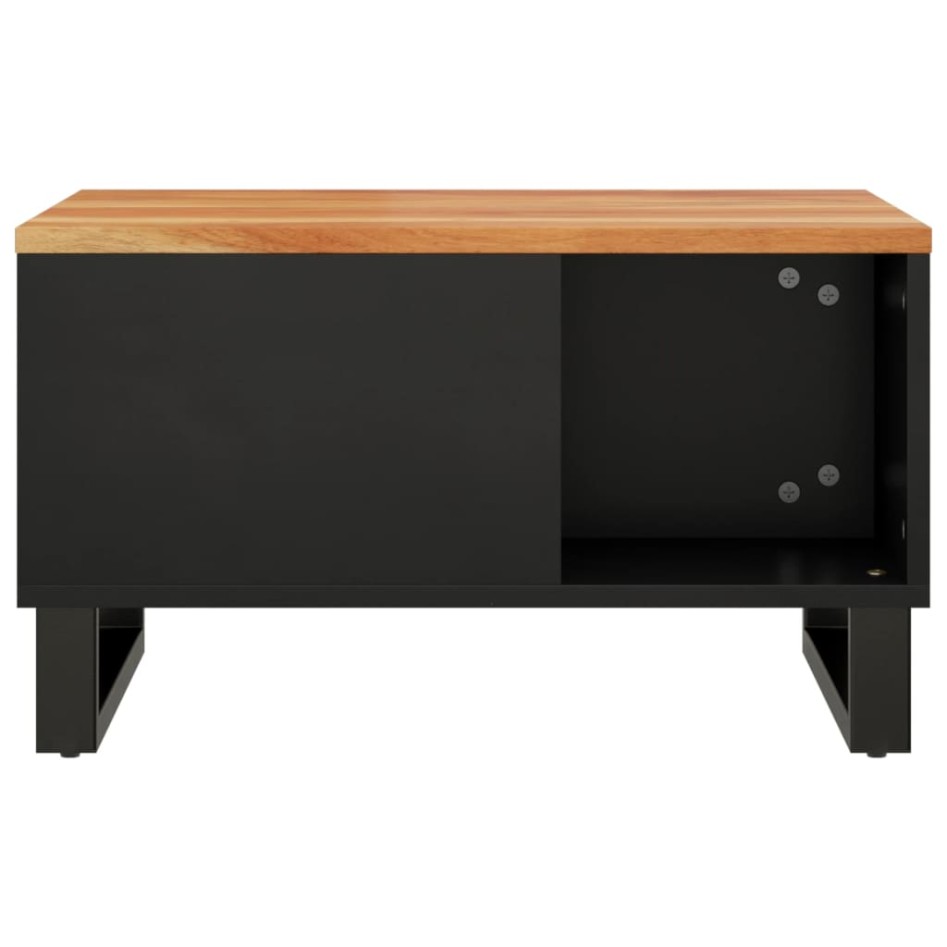 Mesa de centro de madera maciza de acacia 60x50x35