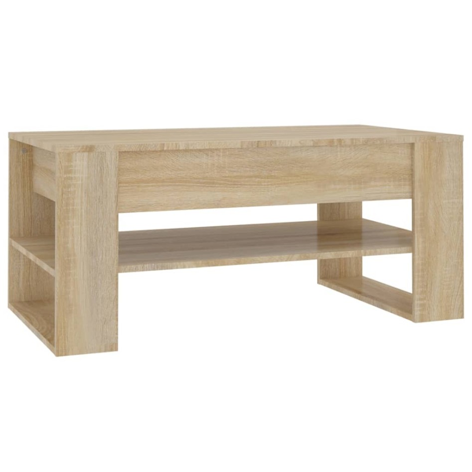 Mesa de centro madera de ingeniería roble Sonoma 102x55x45