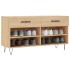 Banco zapatero madera de ingeniería roble Sonoma 102x35x55
