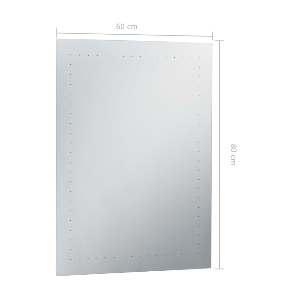 Espejo de pared de baño con LED 60x80