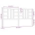Cabecero de cama madera maciza de pino gris 206x4x100