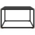 Mesa de centro negra con vidrio negro 60x60x35